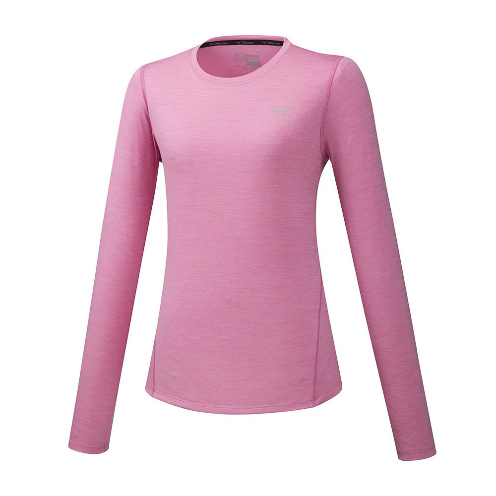 Mizuno Women's Impulse Core LS Running T-Shirts Pink (J2GA772264-EOT)